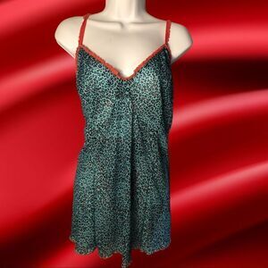 Aqua leopard print sexy sheer Nwt